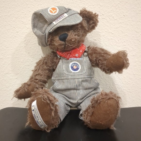 Source Unknown Other - Lionel Train 16" Engineer Jointed Bear Centennial Edition